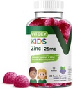 Viteey ψευδάργυρος για παιδιά Gummies, 25mg - ανοσοποιητική υποστήριξη για παιδιά & εφήβους - Ισχυρό φυσικό αντιοξειδωτικό, παιδιά συμπλήρωμα βιταμίνης ψευδάργυρου - Vegan, χωρίς γλουτένη, χωρίς γλουτένη - Νόστιμο Cheastable Berry Flavor Gummy