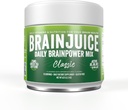 Συμπλήρωμα υποστήριξης εγκεφάλου BrainJuice Nootropics, χωρίς γλουτένη σκόνη για την ενέργεια και την εστίαση, μείγμα ποτών με L Theanine, Alpha GPC, Βιταμίνη Β, Βιολογικό Πράσινο εκχύλισμα τσαγιού καφεΐνη, Classic, 15 εξυπηρετούν