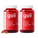 Goli Apple Cider Vinegar Gummies - Worlds First ACV Gummy with Vitamin B12, Beetroot & Pomegranate - Vegan, Non-GMO, Gluten-Free, 120 Count (2 Pack)