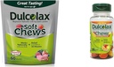 Dulcolax Soft Chews Saline Laxative Mixed Berry (60ct) Απαλή δυσκοιλιότητα, Μαγνήσιο Hydroxide 1200mg & Chewy Fruit Bites, Αλάτι Laxative, Ποικιλόμορφο Φρούτο (30ct) Crumb-free Constipation Relief