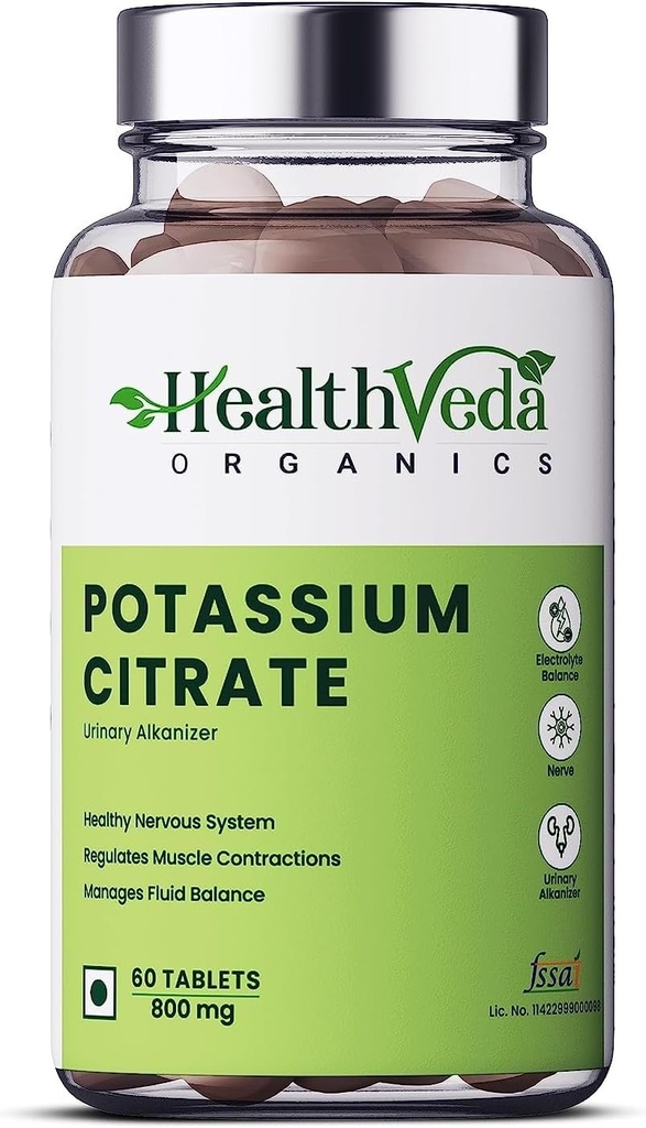 Κιτρικό κάλιο 800 mg (60 Veg Tabletισκία) 100% Βότανο με ΟΧΙ γνωστές παρενέργειες - από Exportmart