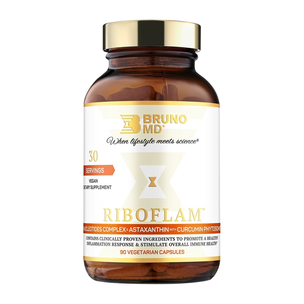 Riboflam, Clinically Proven Immune System Booster Ingredients, Healthy Inflammatory Response, Curcumin Phytosome, Nucleotides, 100% Vegan