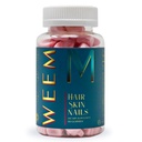 WEEM δέρμα μαλλιών και νύχια Gummies - Υποστηρίζει υγιή μαλλιά - Vegan βιοτίνες για γυναίκες & άνδρες υποστηρίζει ταχύτερη ανάπτυξη μαλλιών, ισχυρότερα νύχια, υγιή δέρμα, επιπλέον δύναμη (1)