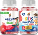 Μαγνήσιο Gummies for Kids 500mg και Μαγνήσιο Gummies for Adults - 100mg. Ήρεμο Μαγνήσιο Chews - Μαγνήσιο Κιτρικό Chewable Supplement for Mood & Muscle Support