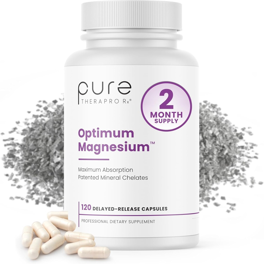 Pure TheraPro Rx Optimum Μαγνήσιο Lysinate Γλυκινικό & Di-Magnesium Malate, Made in USA 