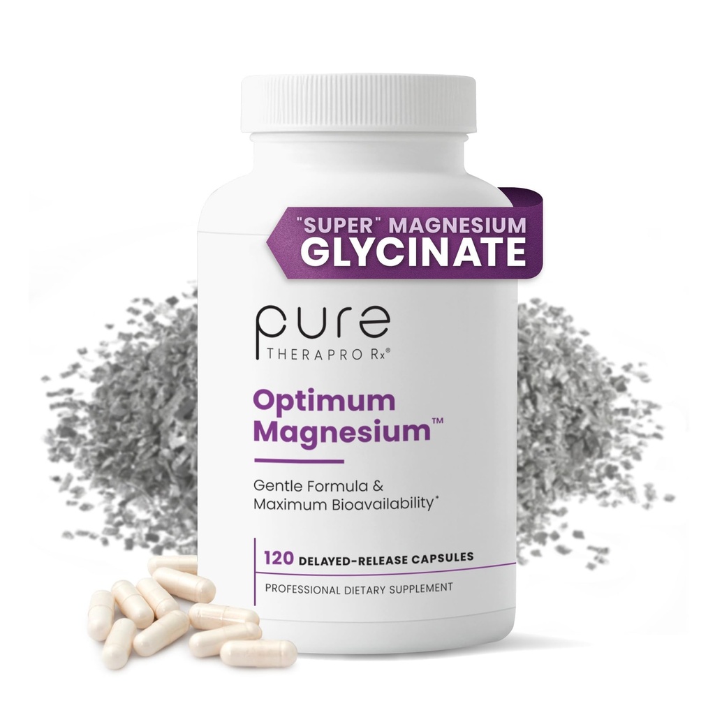 Pure TheraPro Rx Optimum Μαγνήσιο Lysinate Γλυκινικό & Di-Magnesium Malate, Made in USA 
