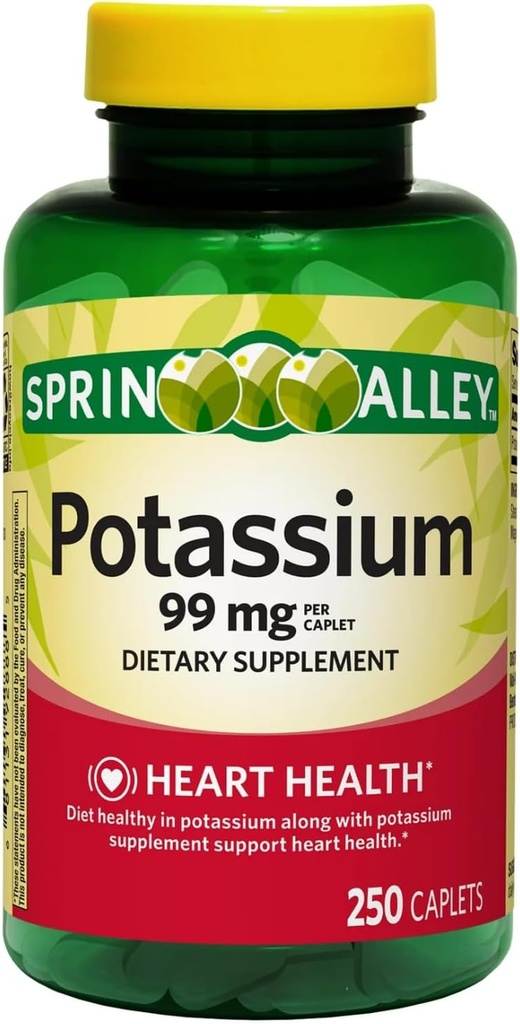 Συμπληρώματα υγείας καρδιάς καλίου, 99 mg, 250 Count (Pack of 1)