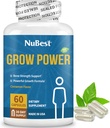 NuBest Grow Power - Συμπλήρωμα ασβεστίου - Συμπλήρωμα μαγνησίου με βιταμίνη D3, B6, ψευδάργυρος, φώσφορος και πολυβιταμίνη για τα ισχυρά οστά, συνολική υγεία για την ηλικία 10+ 