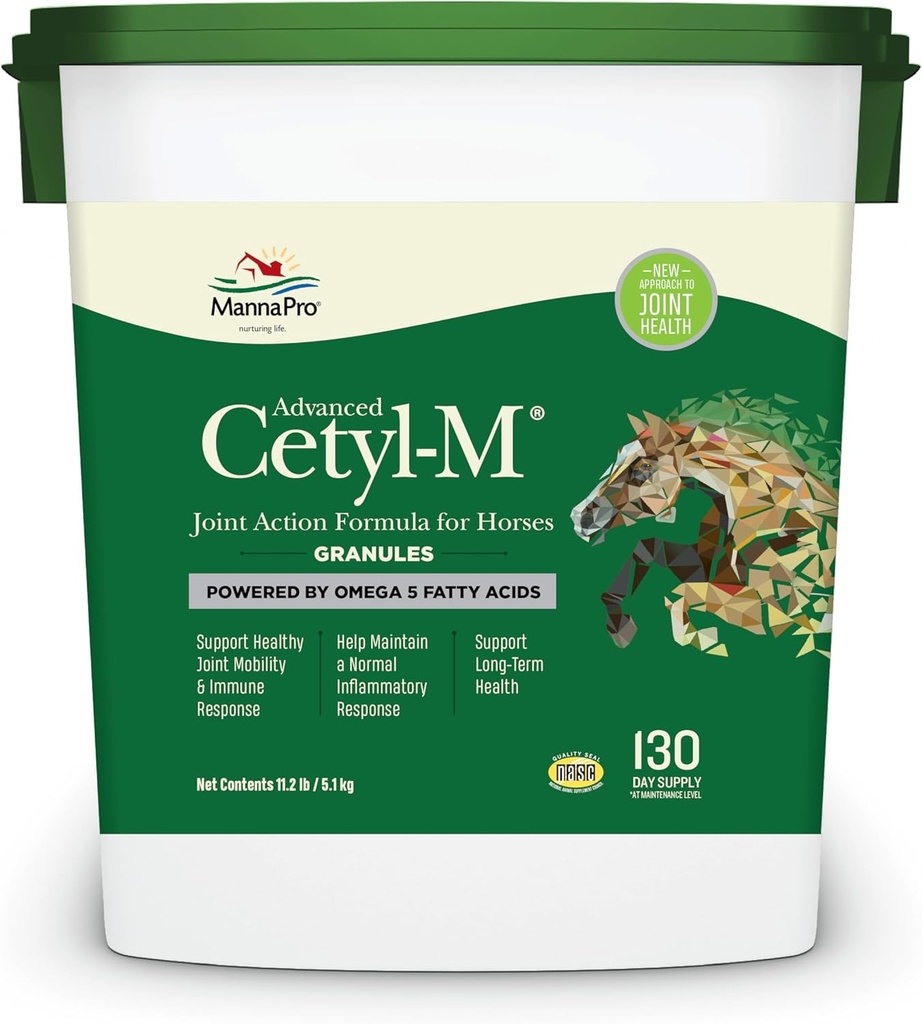 Manna Pro Cetyl-M κοινό συμπλήρωμα για άλογα - Powered by Omega 5 Λιπαρά Οξέα - 11.2 lb