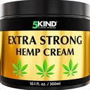 5kind Extra Strong Κρέμα κάνναβης 10.1 fl oz - Μέγιστη δύναμη - Φυσική Ανακουφιστική κρέμα ανάνηψης - Μυϊκό τρίψιμο για την Χαμηλότερη Πίσω, αρθρώσεις, λαιμός, γόνατα & ώμους