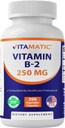 Vitamatic Vitamin B2 (Riboflavin) 250 mg - 200 Κάψουλες Υποστήριξη Κυτταρική Ενέργεια & Ερυθρά Κυτταρική Παραγωγή