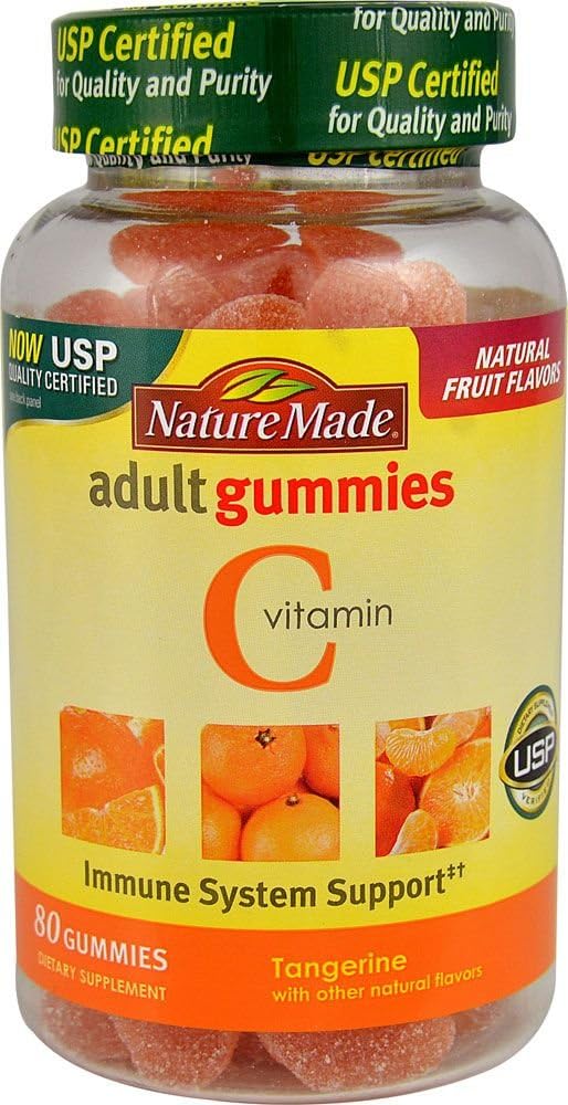 Φύση Φτιαγμένη Βιταμίνη C Ενήλικα Gummies, Tangerine 80 ea (πακέτο των 4)