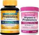 NewRhythm Gut & Feminine Health Bundle, Probiotics 50 Δισεκατομμύρια CFU & Γυναικεία Προβιοτικά 70 Δισεκατομμύρια CFU, Καθημερινή Φροντίδα για την Υγεία των Ούρων και των Φεμινικών, 90 Κάψουλες Σύνολο (Pack of 2)