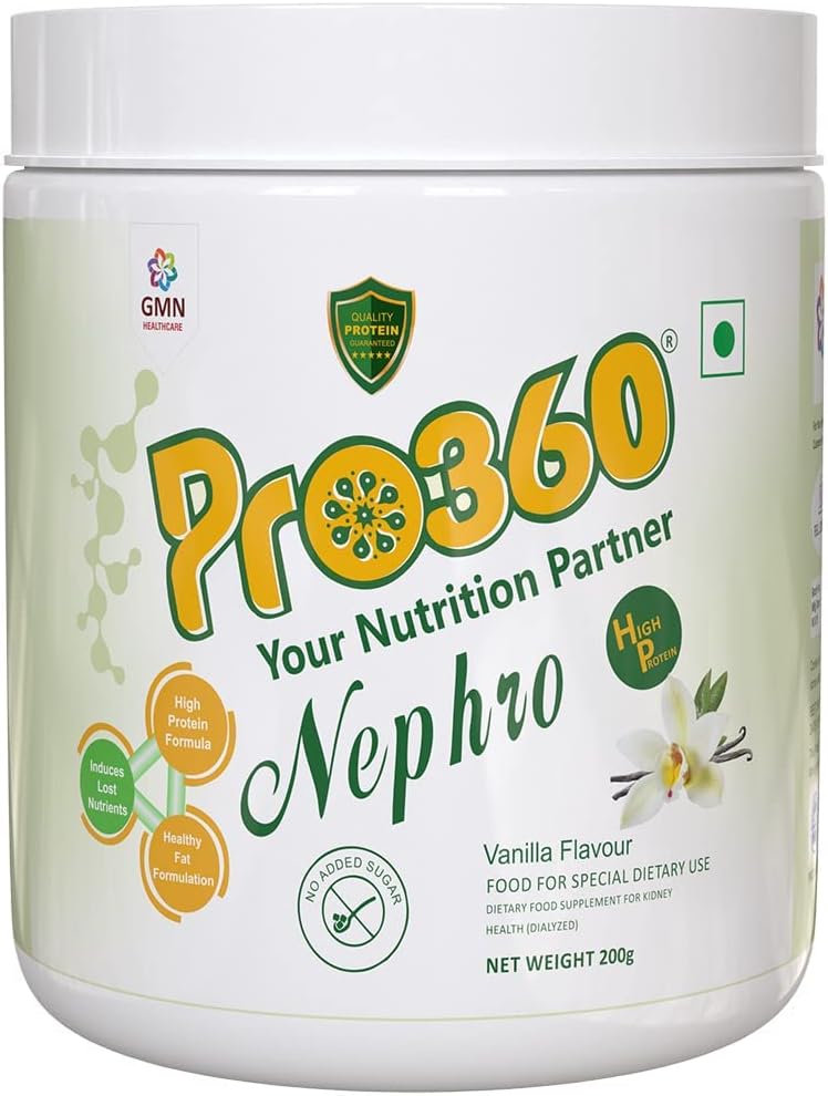 Nepeta Nephro Protein Dialysis Care Διατροφικό συμπλήρωμα σκόνης L-καρνιτίνη για τη Νεφρική Υγεία – Όχι Προστέθηκε Ζάχαρη, Βανίλια Γεύση 200g
