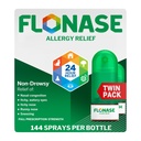 Φλονάση Αλλεργία Ανακούφιση Ρινική Spray, 24 ώρες μη υπνηλία Αλλεργία Ιατρική, Μέτρηση Nasινικό spray - 144 Sprays (Pack of 2) - Πτώση και εποχική Αλλεργία Ανακούφιση