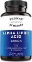Thomas' all-natural Remedies Alpha Lipoic Acid 600mg, 120 κάψουλες με B- Vitamins, Vegan, Χωρίς πληρωτικά