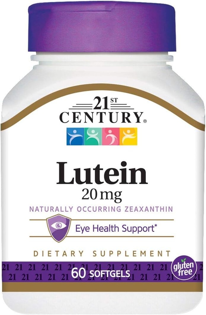 21ος αιώνας Lutein 20 mg Softgels - 60 ct, Συσκευασία των 3