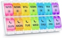 BUG HULL Pill Organizer AM PM Αρθρίτιδα Φιλικό, BPA Free Pill Box 2 φορές την ημέρα, Μεγάλη Pill Container, Weekly Medicine Pill Organizer, Pill περίπτωση 7 ημέρα για βιταμίνη, Συμπληρώματα