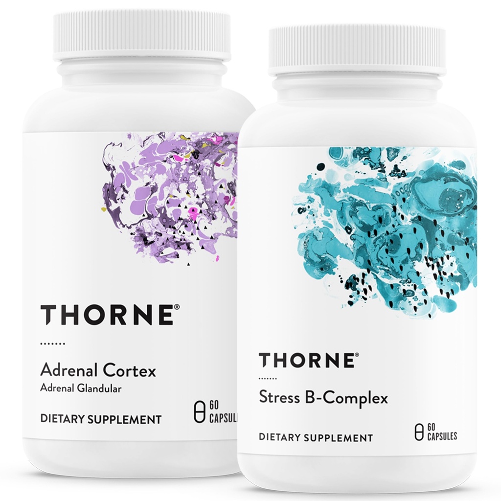 THORNE - Adrenal Bundle υποστήριξης - Adrenal Cortex και άγχος B-Complex - Άγχος & Ανοσολογική Διαχείριση - 60 Υπηρεσίες