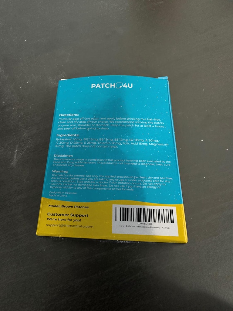 Party Recovery Patches 42 Pack - Αφύπνιση Αναζωογονημένο & Energized με 100% φυσικά συστατικά μας Patch - Δέρμα-Φιλική & Αδιάβροχη - Εφαρμογή Πριν από το ποτό - Ενισχυμένη Πρωινή Φόρμουλα