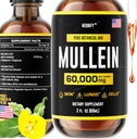 HERBIFY Mullein Extract 2 oz Tincture for Respiratory Health, Mullein Leaf and Flowers Blend (Verbascum Densiflorum)