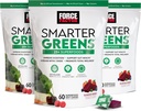 FORCE FACTOR Smarter Greens Superfood Chews, 3-Pack, Greens and Superfoods with Probiotics, Antioxidants, and Fiber, Greens Supplement to Support Digestion, Nitric Oxide, and Energy, 180 Chews