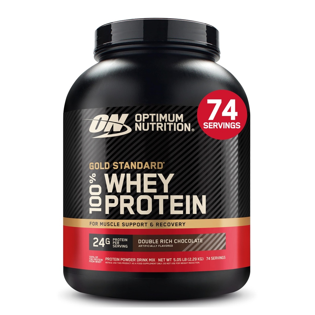 Βέλτιστη διατροφή Gold Πρότυπο 100% πρωτεΐνη Whey σκόνη, διπλή πλούσια σοκολάτα, 5 λίρες (συσκευασία Μαΐου Vary)