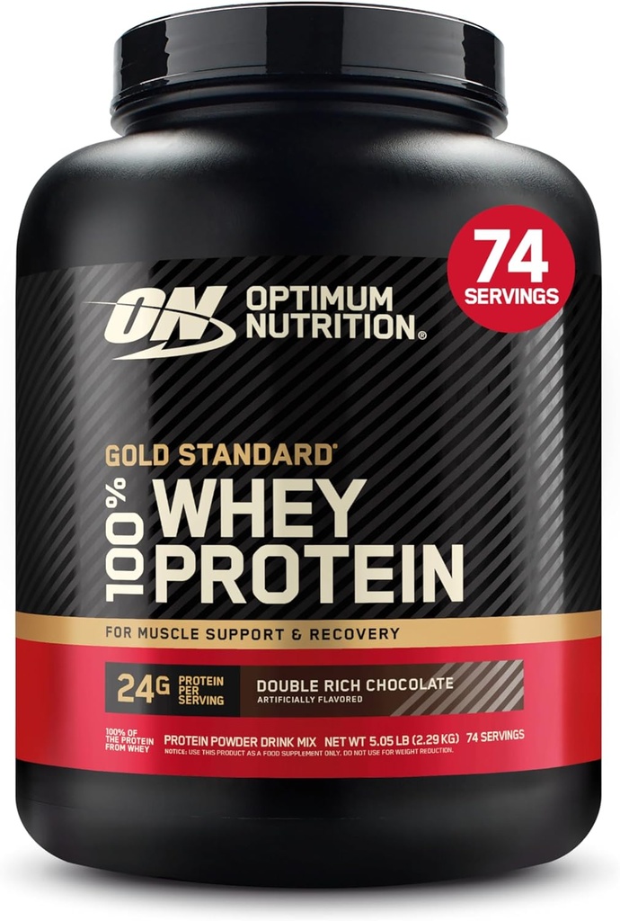 Βέλτιστη διατροφή Gold Πρότυπο 100% πρωτεΐνη Whey σκόνη, διπλή πλούσια σοκολάτα, 5 λίρες (συσκευασία Μαΐου Vary)