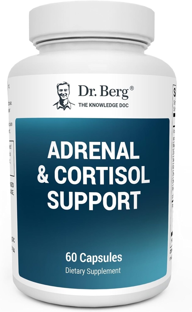 Κάψουλες Adrenal & Cortisol - Adrenal Supplement & Cortisol Manager - Mood, Focus, Relaxation and Stress Support - Συμπληρώματα Adrenal με εκχύλισμα Ashwagandha - 60 κάψουλες