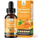 Βιολογικές Turmeric Υγρές σταγόνες για ενήλικες - Κουρκουμίνη κουρκουμίνη με Μαύρο Πιπέρι, Κανέλα & εκχύλισμα Ginger Υγρό για Κοινό Πόνος, Κινητικότητα & Φλεγμονή - Σταγόνες Κουρκουμίνης για Ανοσολογική Υποστήριξη - 60ml (2oz)