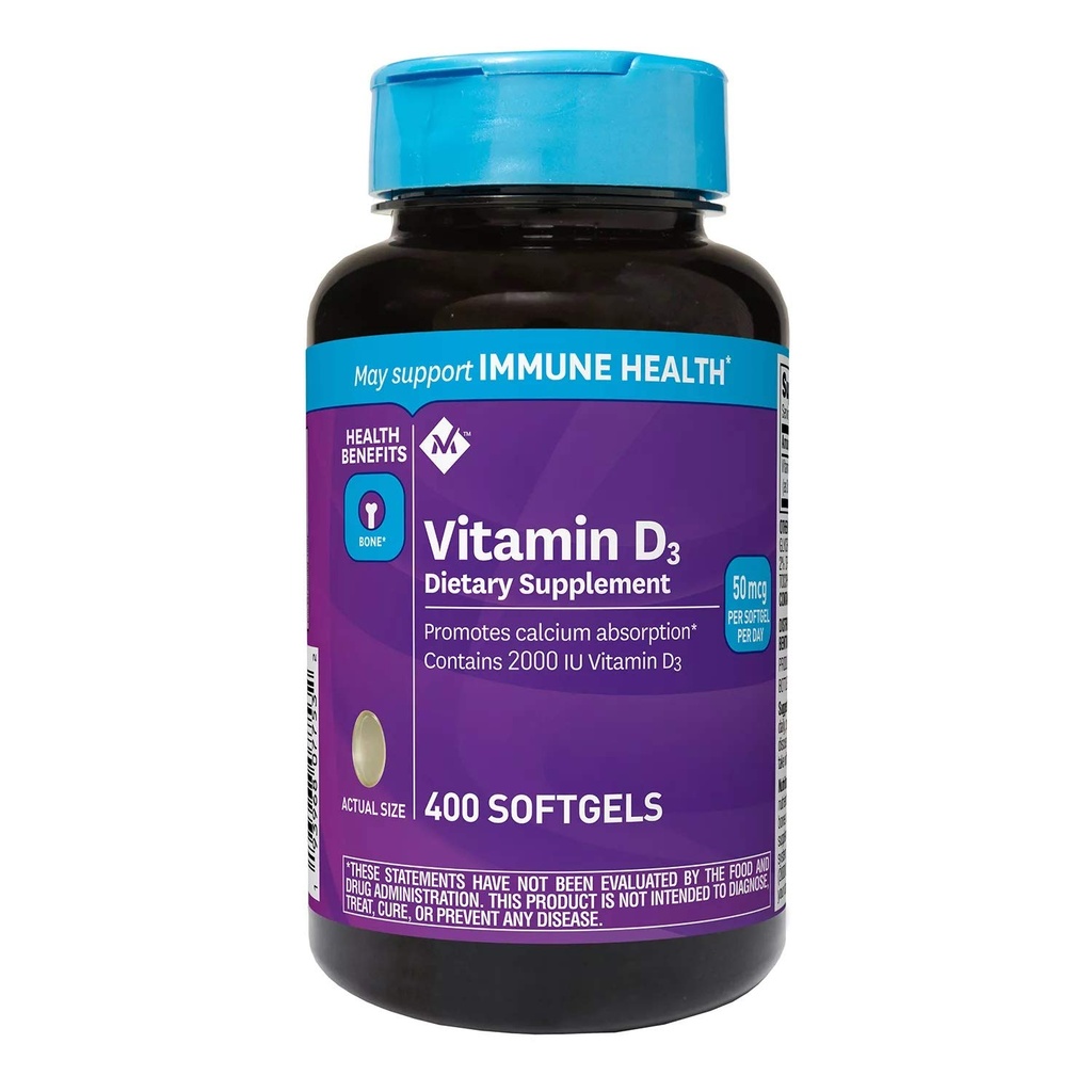 Mark Vitamin D3 50 mcg (2000 IU) Συμπλήρωμα διατροφής (400 ct.)