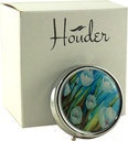 Designer Pill Box by Houder - Decorative Pill Case with Gift Box - Carry Your Meds in Style (Tulips)