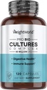 WeightWorld Bio Cultures Complex - Probiotic for Women & Men - Third-party Lab Tested - 120 Vegan Κάψουλες (2 Μήνες Προσφορά) - 60 δισεκατομμύρια CFU με 20 Probiotic Strains - Vegan, Non-GMO & Gluten-free