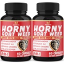 BMVINVOL (2 συσκευασίες) Horny Goat Weed Κάψουλες με Maca, Tribulus, Ginseng. Ashwagandha, Tongkat Ali - 8-σε-1 για την υποστήριξη ενεργειακών επιπέδων