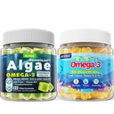 Vegan Omega 3 Gummies 1 συσκευασία + χωρίς ζάχαρη Omega 3 Gummies για παιδιά 2 πακέτο