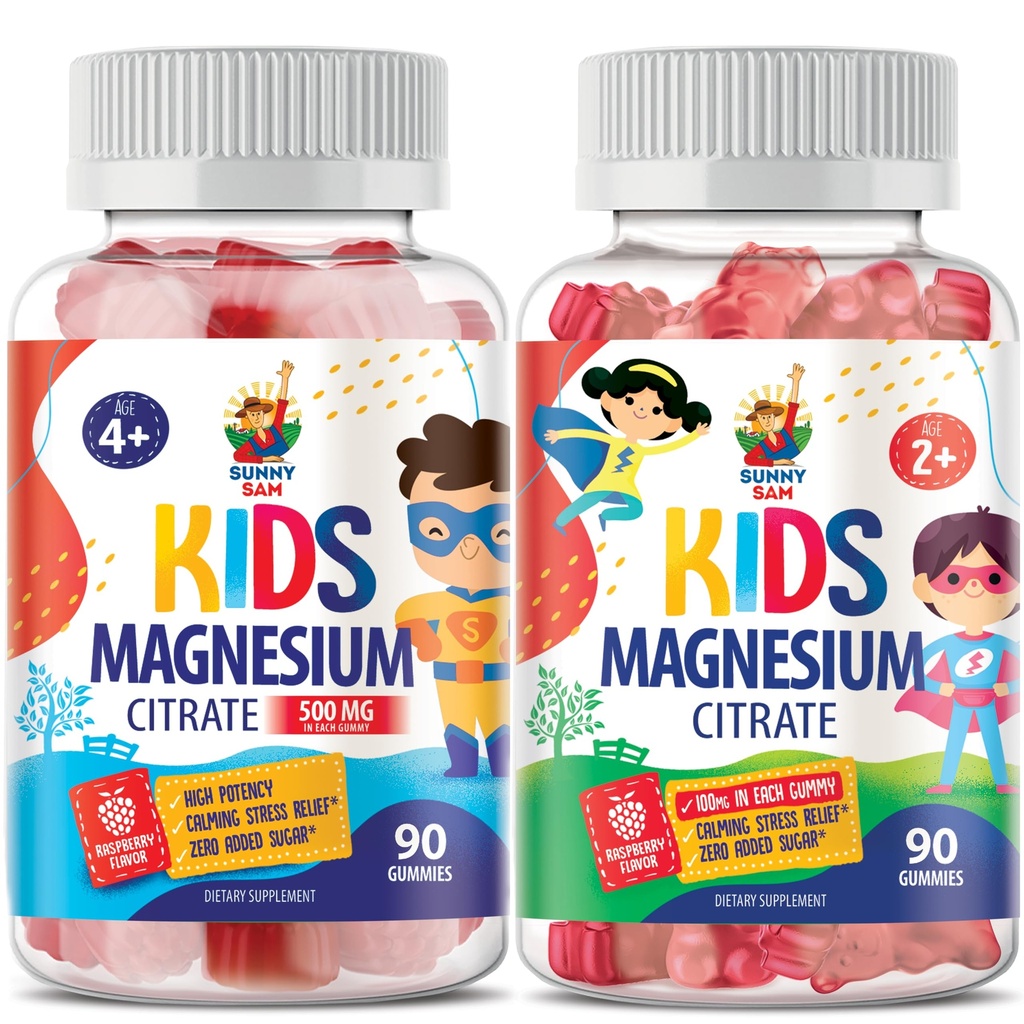 Sanny SAM Magnesium Gummies for Kids & Adults - Ηρεμία Μάσημα Μαγνήσιο - Μαγνήσιο Κιτρικό Μασώμενα συμπλήρωμα για Mood & Muscle Support