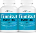 1500 MG Εμβοές για τα Αυτιά Δαχτυλίδι, Εμβοές Συμπλήρωμα για τα Αυτιά Δαχτυλίδι, Ιδιοταγές Βοτανικό Blend, Εμβοές Αυτιών για τις γυναίκες άνδρες, (60 Caps, 2-Pack)