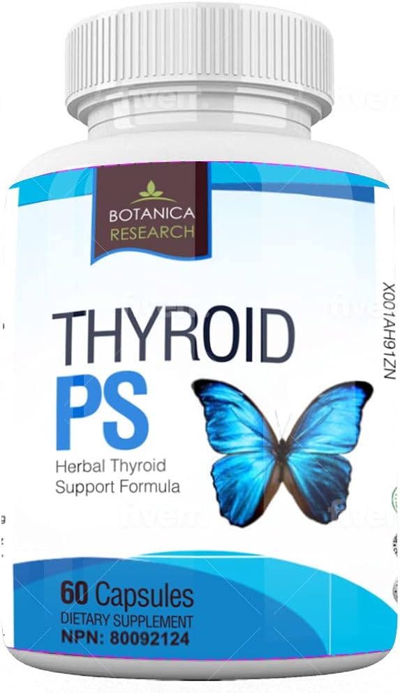 Thyroid Support Complex Supplement: All Natural Glandular System: Better Focus, Concentration, PS Hormone Balance Energy Boost - 60 Veggie Vitamin Capsules
