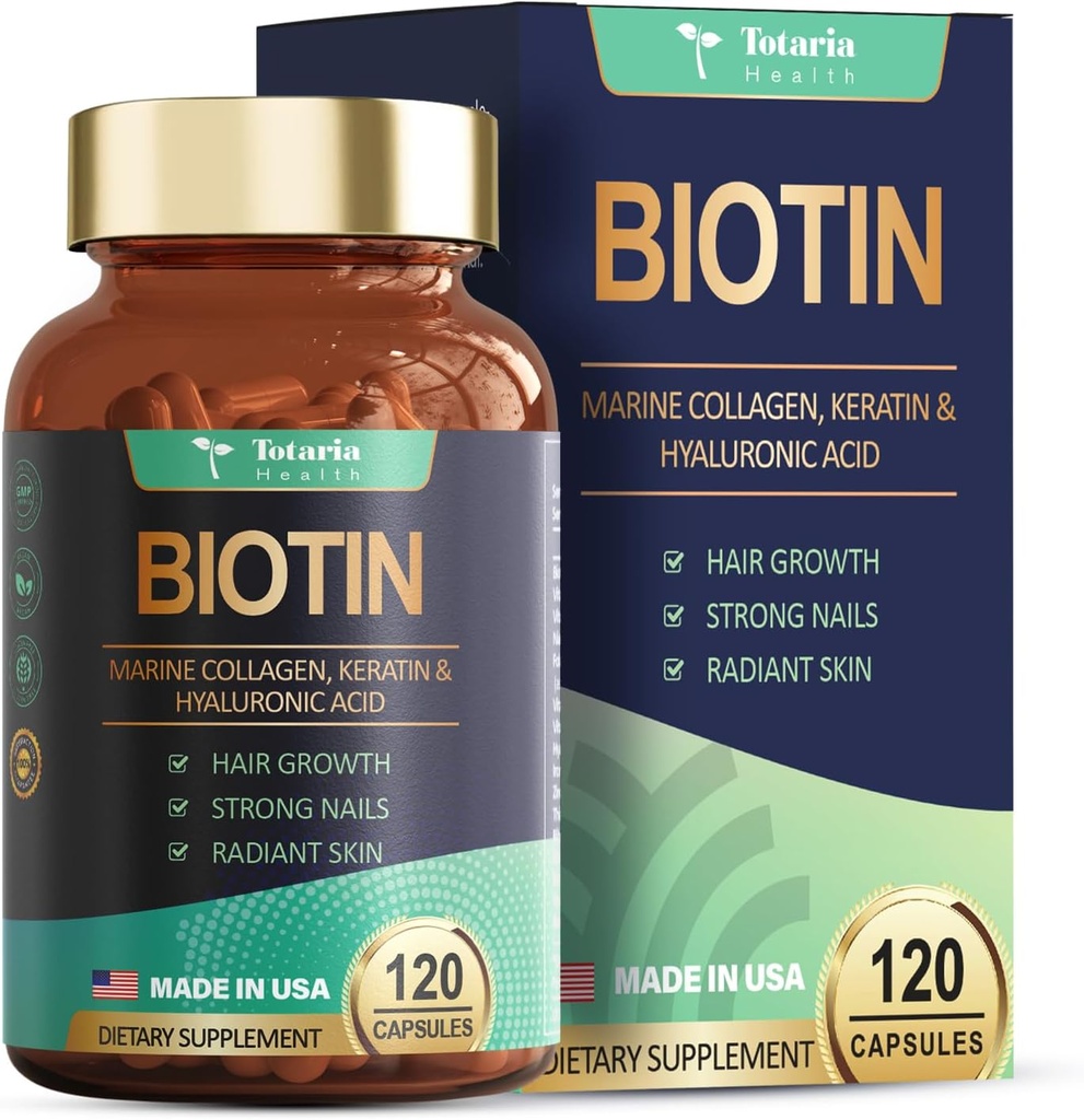 Totaria Biotin Hair Support for Women Υψηλή απορρόφηση – Υποστηρίζει υγιή μαλλιά, δέρμα & νύχια 120 κόμη