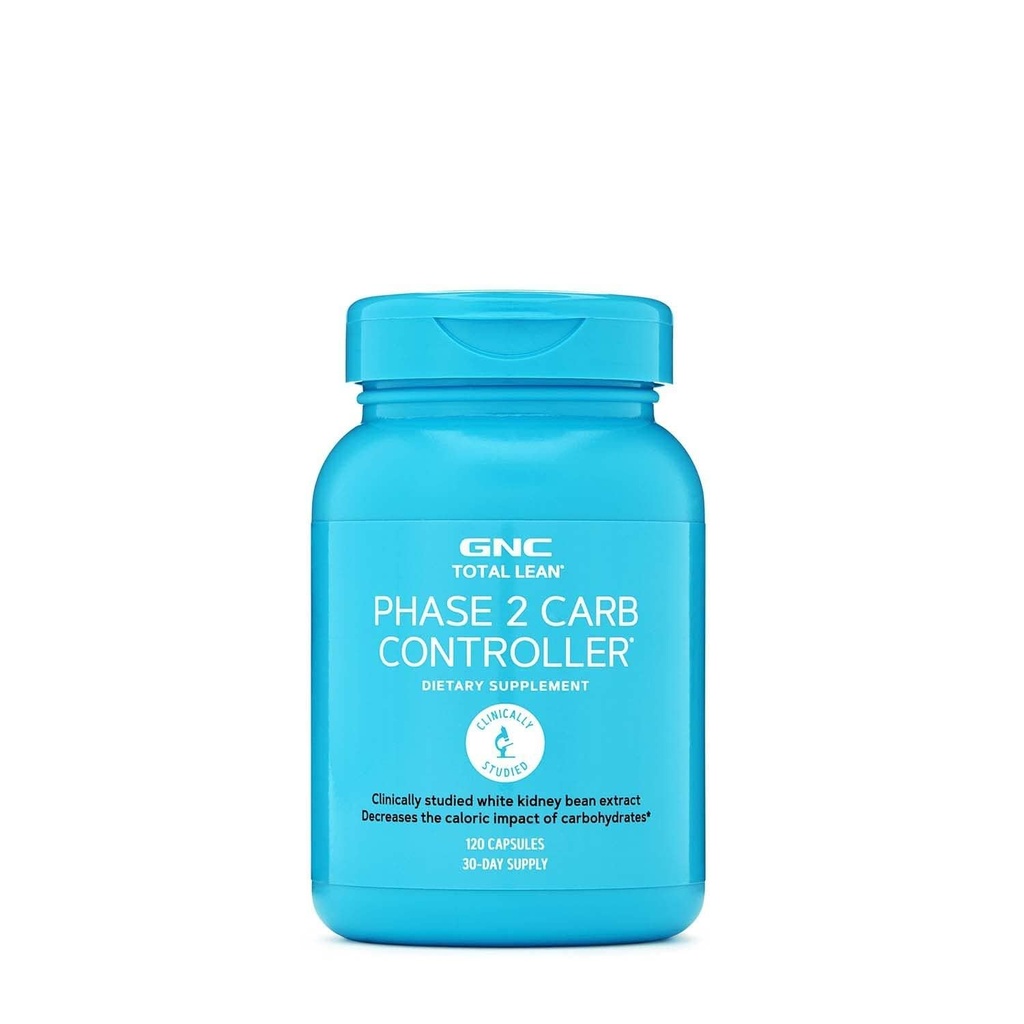 GNC ολικός ελεγκτής λεκέδων φάσης 2, μειώνει την επίδραση θερμίδων από υδατάνθρακες, 120 κάψουλες