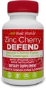 Βασικές μάρκες – Zinc Cherry Defense - 100 Lozenges - Φυσικό Cherry Flavor Zinc–Lozenges - Ανοσοποιητική ενίσχυση, κρύο ανακούφιση, μη GMO, Οξικός ψευδάργυρος & βιταμίνη C - 2-Pack