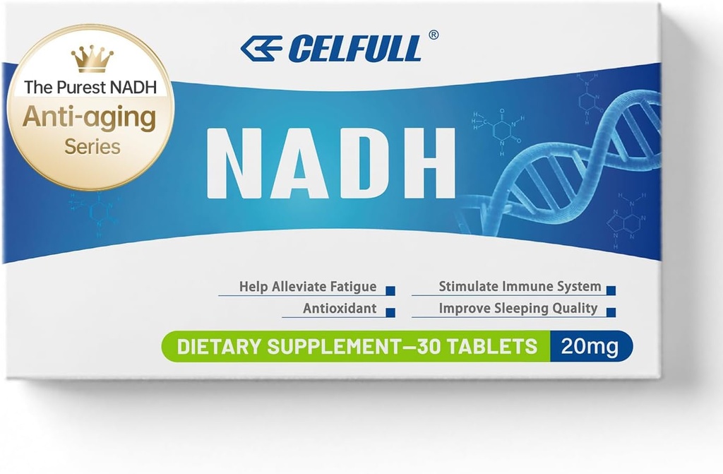 CELFULL NADH συμπλήρωμα 40mg άγκυρα NAD+ Συμπλήρωμα για την υποστήριξη του ανοσοποιητικού κατά της γήρανσης της κυτταρικής αναγέννησης Ενέργεια & Χρόνια Κόπωση συμπληρώματα