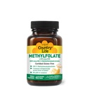 Country Life Methylfolate Chewable Tables - Μεταβολικά Ενεργό Φολικό - Great Tasting Orange Flavor - Χωρίς γλουτένη - Smooth Melts - Vegan B12 - Γυναικείες Βιταμίνες - Καθημερινή Συμπλήρωμα - 60 δισκία