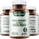 Vegan Labs Citrus Bergamot Extract 1500MG- 180 Vegan Κάψουλες- 25:1 Citrus Bergamia Extract- Υποστηρίζει τη συνολική υγεία και αντιοξειδωτική προστασία-χωρίς γλουτένη, μη ΓΤΟ
