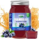 ACEYO (18 OZ) Ιρλανδική Θάλασσα Moss Gel Βιολογικό Ακατέργαστο Vegan Blueberry Flavor 102 Βιταμίνες και Ορυκτά Άγρια Συγκομιδή Μη-ΓΤΟ Ανοσοποιητικό αμυντικό ενισχυτή Thyroid