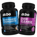 Glucosamine Chondroitin MSM Turmeric & Liver Cleanse Detox - Joint Health Supplement Knee Bone Joints, Liver Cleanse Detox Support - Κοινή Υποστήριξη Χάπια Glucosamine Sulfate Caps Συμπληρώματα