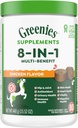Greenies Dog Supplements 8-in-1 Multi-Benefit Chicken Flavor, 15.5 oz. Container, 80 Count