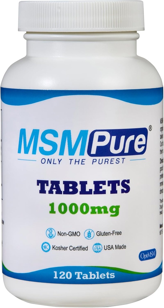 KALA ΥΓΕΙΑ MSMPure MSM Tablets – 1000 mg US- Made MSM ανά Tablet για την κοινή υγεία, εμφάνιση δέρματος, υποστήριξη μαλλιών και νυχιών – Επικαλυμμένο για εύκολο κατάποση, χωρίς γεύση – 120 Count