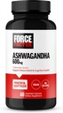 FORCE FACTOR Ashwagandha συμπληρώματα που γίνονται με Premium Vegan Ashwagandha σκόνη, προσαρμογέες για την υποστήριξη του στρες και γνωστική υγεία, Όχι Ζελατίνη, μη ΓΤΟ, 60 κάψουλες