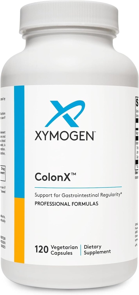 XYMOGEN ColonX Supplement - Magnesium Citrate, Cape Aloe, + Triphala Capsules for Digestive Health - Magnesium Supplement - Gut Cleanse + Gut Support (120 Capsules)